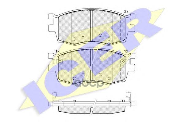 Колодки торм. диск. RIO II Sedan 1.4i 16v  1.5 CRDi  1.6i 16v Icer арт. 181711