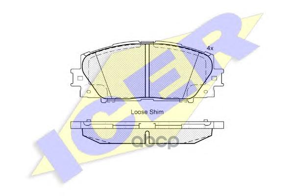 Колодки торм.дисковые Yaris 06- Icer арт. 181774