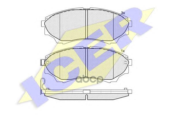 Колодки торм. диск. Ranger 2.5tdi Serie B 2.5D/TD 02- Icer арт. 181822