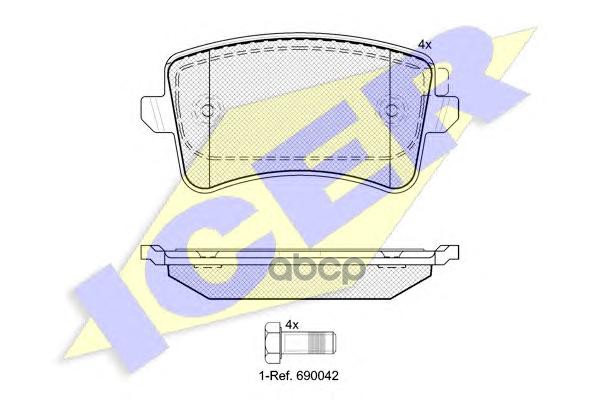 Колодки торм.диск. задн. A4 (8K2) (8K5) A5 (8T) 2007  Q5 2008 Icer арт. 181835