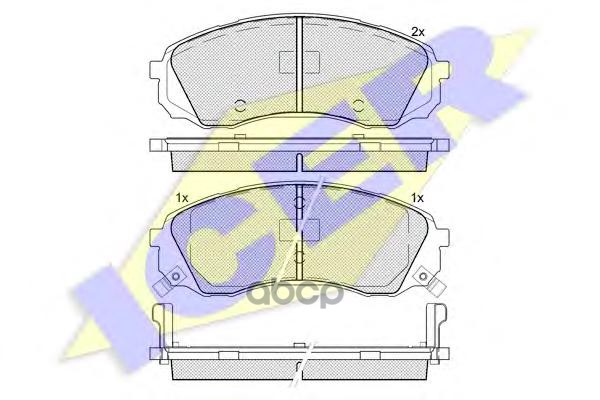 Колодки Торм. Kia Carnival Iii 2.7I V6  2.9 Crdi(06-) Icer арт. 181911