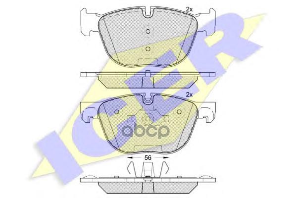 Колодки торм диск BMW X5 (E70) 3.0d  3.0si Icer арт. 181919