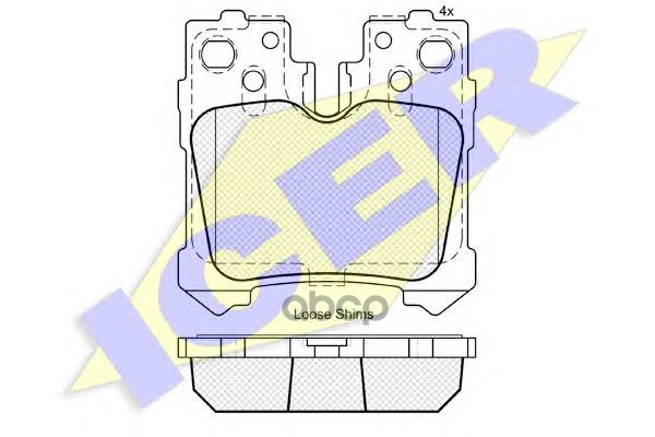 Колодки торм. LEXUS LS 460  LS600h(07-) Icer арт. 181936