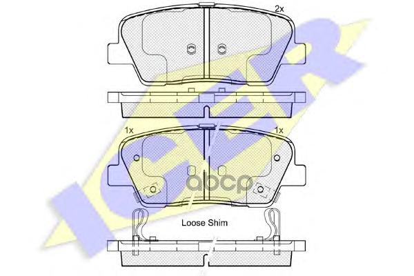 Колодки торм диск. задн. SantaFe 09- Icer арт. 181954