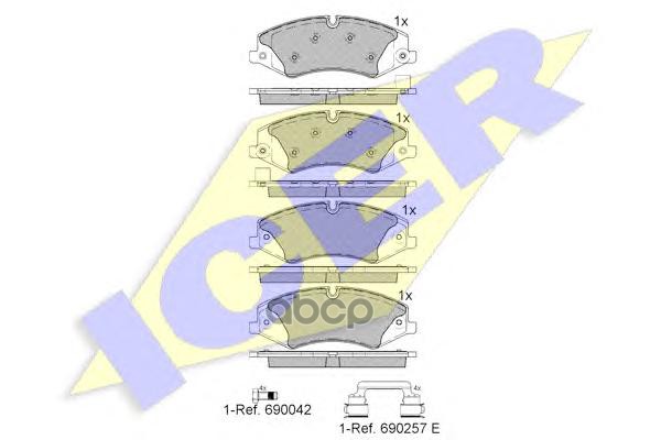 Колодки торм.диск. LR Range Rover Sport  Discovery 09- Icer арт. 181957-203