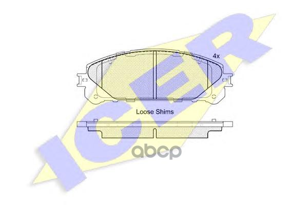 Колодки торм.диск. Lexus RX350/450h (09-) Icer арт. 181982