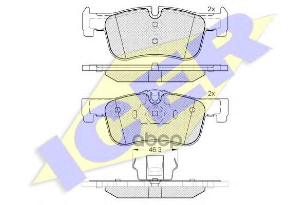Колодки торм.диск. BMW Serie 1 (F20) 116d  116i  118i  120d (11-) Icer арт. 182063