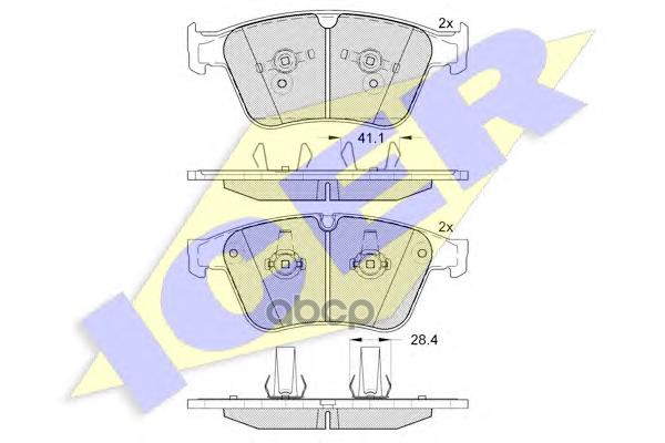 Колодки торм. диск. MB M-class w164 Icer арт. 182085