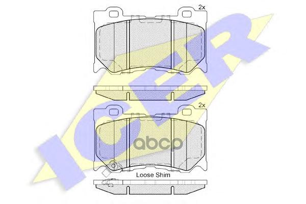 Колодки торм.диск. Infinity Fx 35  50  G37 3.7i V6  370Z 3.7 Icer арт. 182089