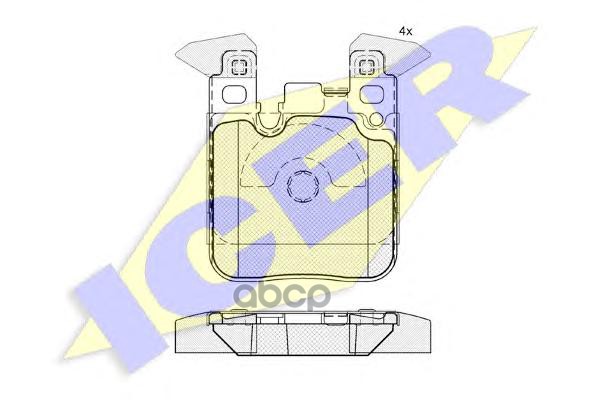 Колодки торм.дисковые Icer арт. 182092