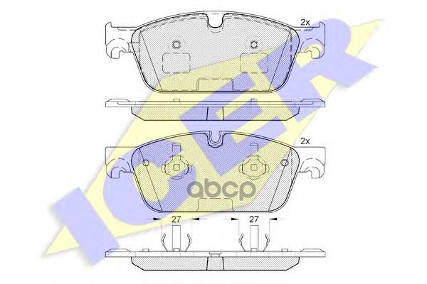 Колодки торм.диск. MERCEDES GL -Cllass (X166) (07/12-) Icer арт. 182104
