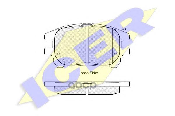 Колодки торм. диск. RX300 Icer арт. 182107