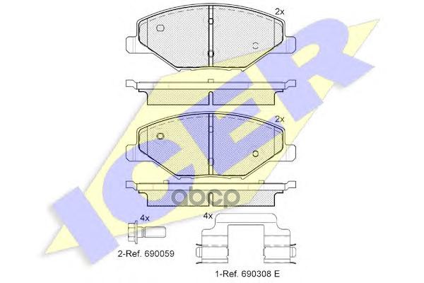 Колодки торм.дисковые VW Polo sedan  Skoda Fabia Icer арт. 182110