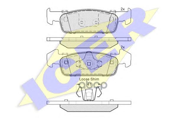 Колодки торм.диск. DACIA LOGAN II Berlina/MCV (10/12-) Icer арт. 182115-202