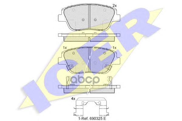 Колодки торм.диск.Hyundai Sonata V 2.0 CRDi Icer арт. 182136