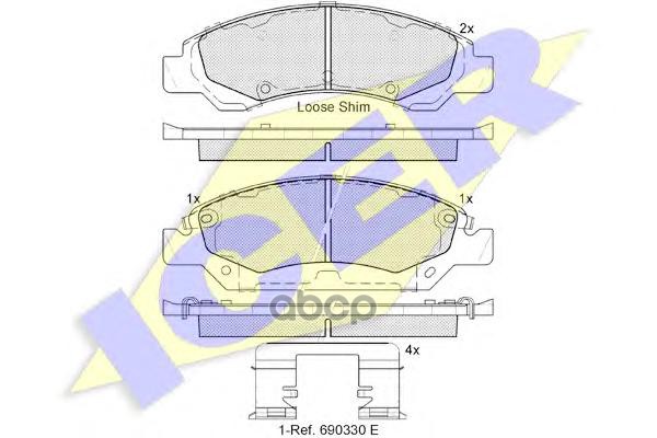 Колодки торм. дисковые Icer арт. 182138