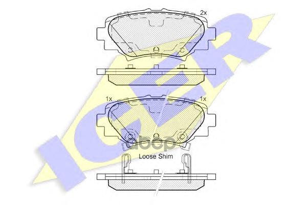 Колодки торм. задн.MAZDA 3 (BM) (09/13-) Icer арт. 182169