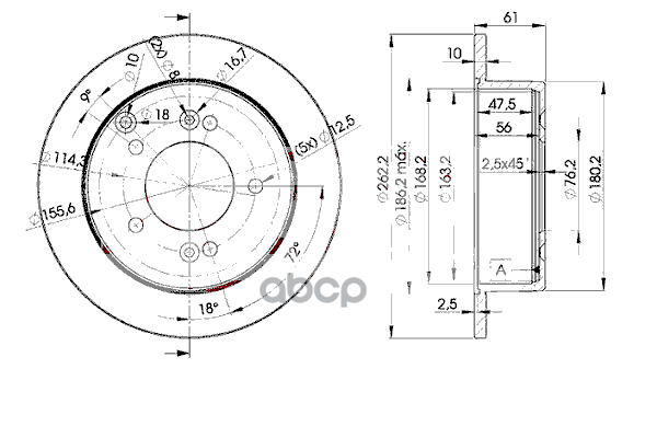 Диск Тормозной Задний Hyundai Sonata/Tucson Kia Magentis/Sportage Icer 78Bd2905-2 Icer арт. 78BD2905-2
