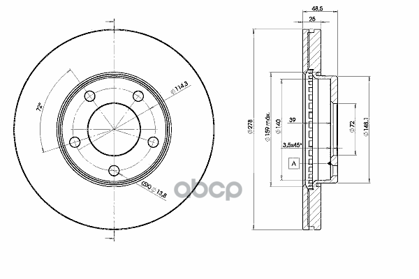 Диск Торм Пер Вент Mazda 3 /03- Icer арт. 78bd3272