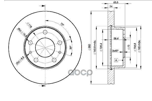 Диск тормозной Icer арт. 78bd4681