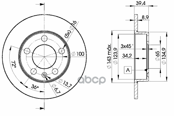 Диск тормозной Icer арт. 78bd5601