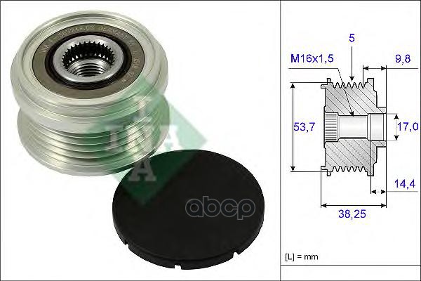 Шкив генератора OPEL CORSA D 1.0-1.4 535024210 Ina арт. 535024210