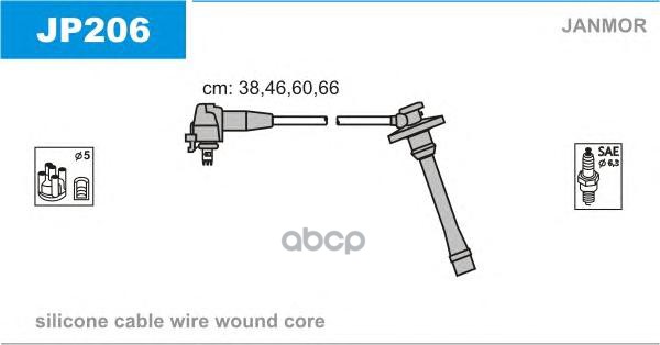 Комплект Проводов Зажигания Toyota: Avensis 97-03, Avensis Liftback 97-03, Avensis Station Wagon 97-03, Corolla 92-97, Coroll...