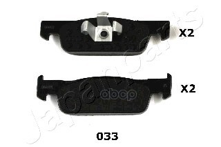 Колодки Тормозные Дисковые, Комплект | Перед | Japanparts арт. PA033AF