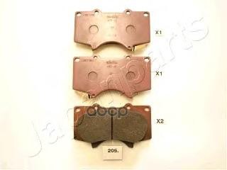 Колодки торм.диск LandCruiser 120 Japanparts арт. pa205af