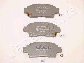 Колодки тормозные передние Japanparts арт. pa281af