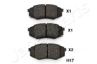 Колодки Тормозные Дисковые, Комплект | Перед | Japanparts арт. PAH17AF
