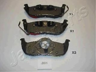 Колодки Тормозные Дисковые, Комплект | Зад | Japanparts арт. PP001AF
