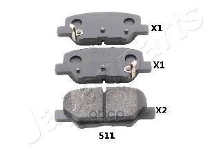 Колодки Торм.задние Japanparts арт. pp511af