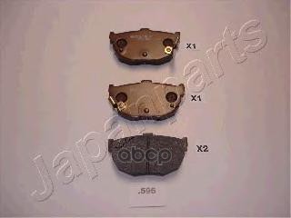 Колодки задн.диск.Hyndai Lantra ABS 96-> Japanparts арт. pp595af