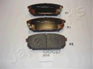 Колодки торм. диск. задн. Japanparts арт. ppk03af