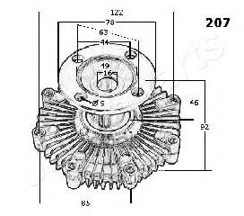 Вискомуфта вентилятора радиатора охлаждения Japanparts арт. vc207