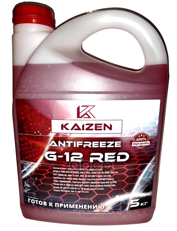 Антифриз Красный G12 5Кг KAIZEN арт. AFR1005