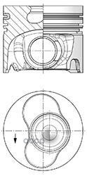 Поршень Двс Vw T5 2.5Tdi 04- (Mot Bnz) 1-2 Cyl KOLBENSCHMIDT арт. 41093600
