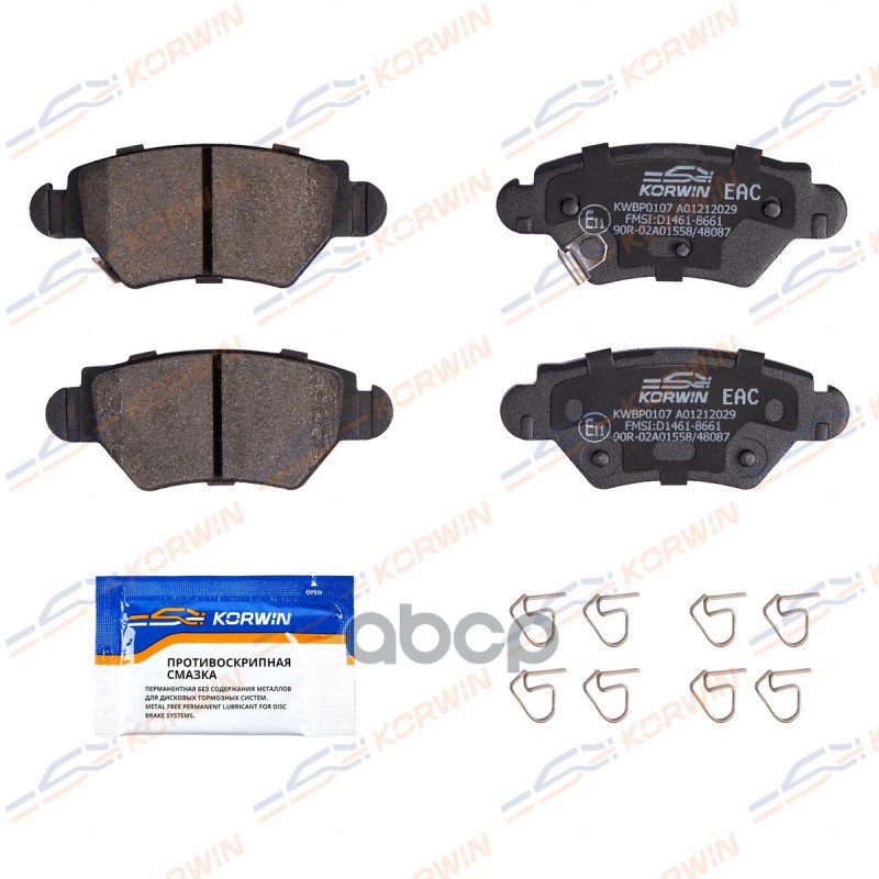 Колодки Тормозные Дисковые Зад. Opel Astra (G) 98-09 KORWIN арт. KWBP0107