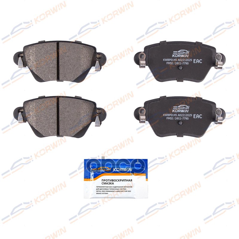 Колодки Тормозные Дисковые Зад. Ford Mondeo Iii (00-07)/Jaguar X-Type/Renault Kangoo 97- KORWIN арт. KWBP0145
