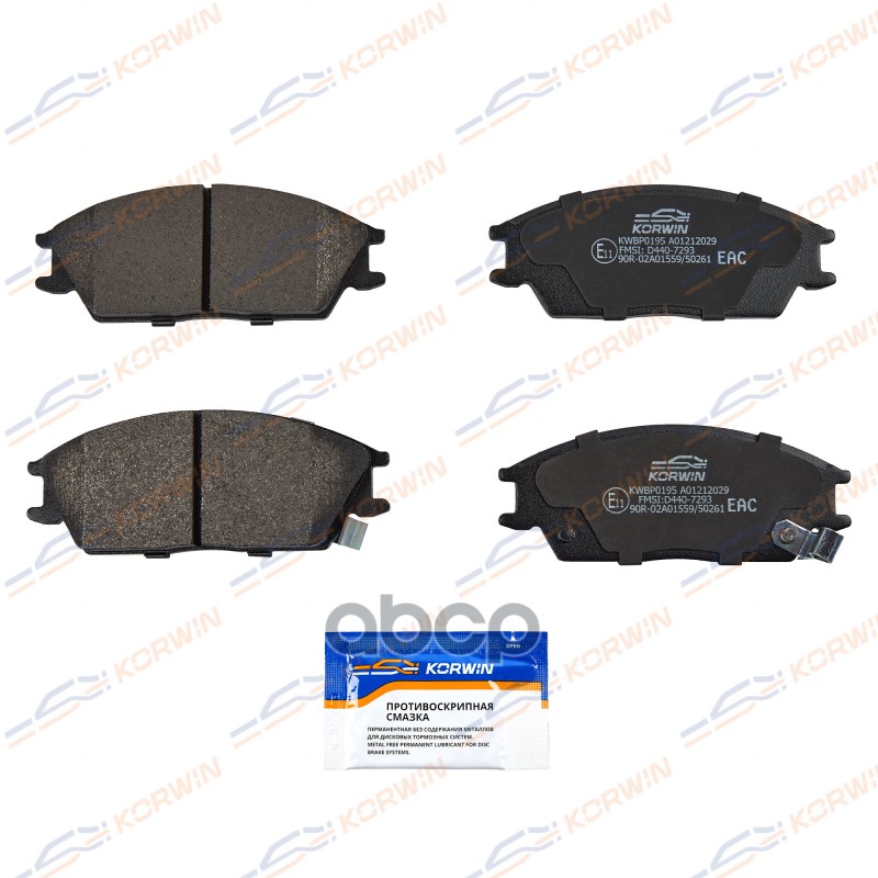 Колодки Тормозные Дисковые Перед. Hyundai Accent I-Ii (+Tagaz) 94-/Getz (Tb) 02- KORWIN арт. KWBP0195