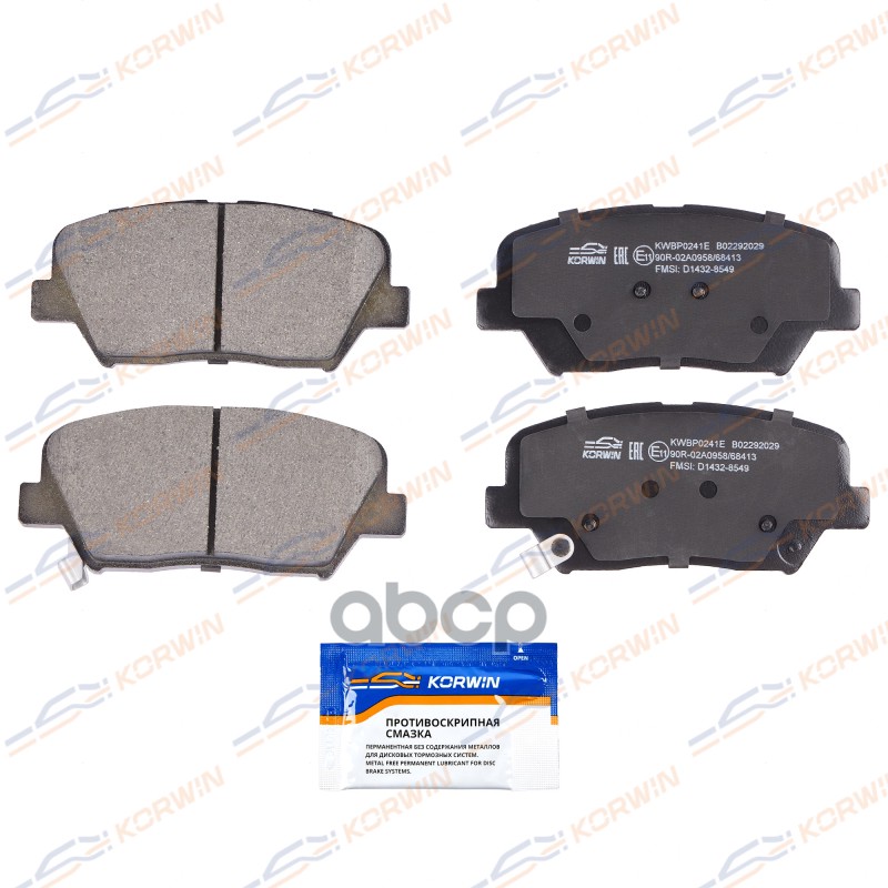 Колодки Тормозные Дисковые Перед. Ecoline. Hyundai I30 (Gd) 13-/Kia Ceed (Jd) 12- KORWIN арт. KWBP0241E