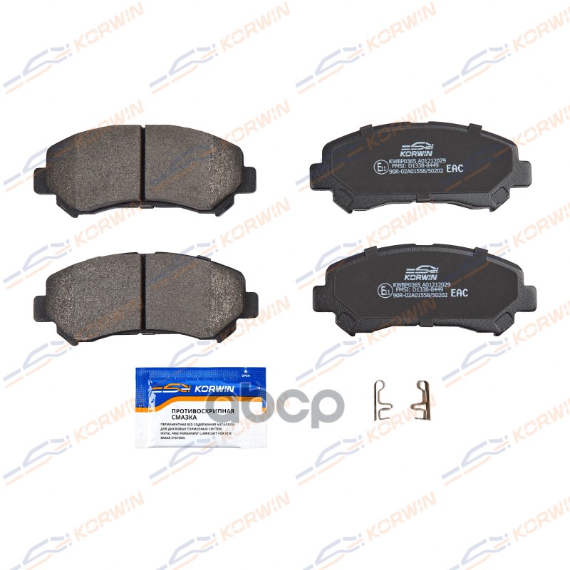 Колодки Тормозные Дисковые Перед. Nissan Juke 10-/Qashqai 07-/X-Trail (T31) 07- KORWIN арт. KWBP0365