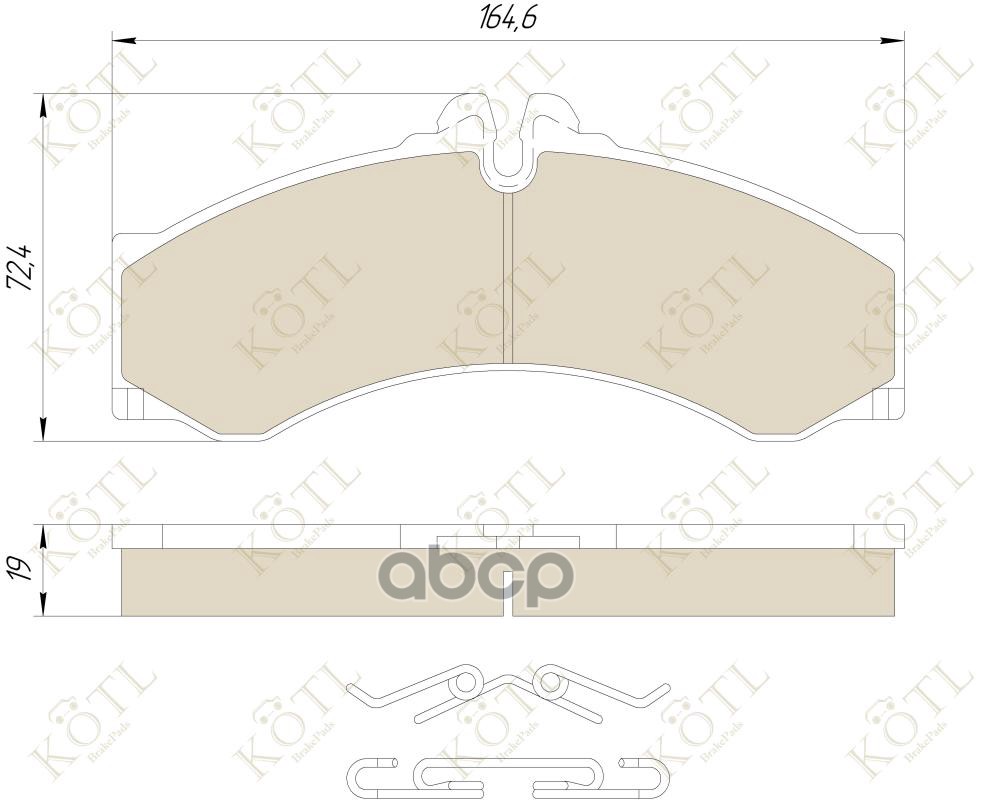 Колодки тормозные дисковые к-т MERCEDES SPRINTER (901-904) 95-06/VW LT 28 KOTL арт. 1288kt