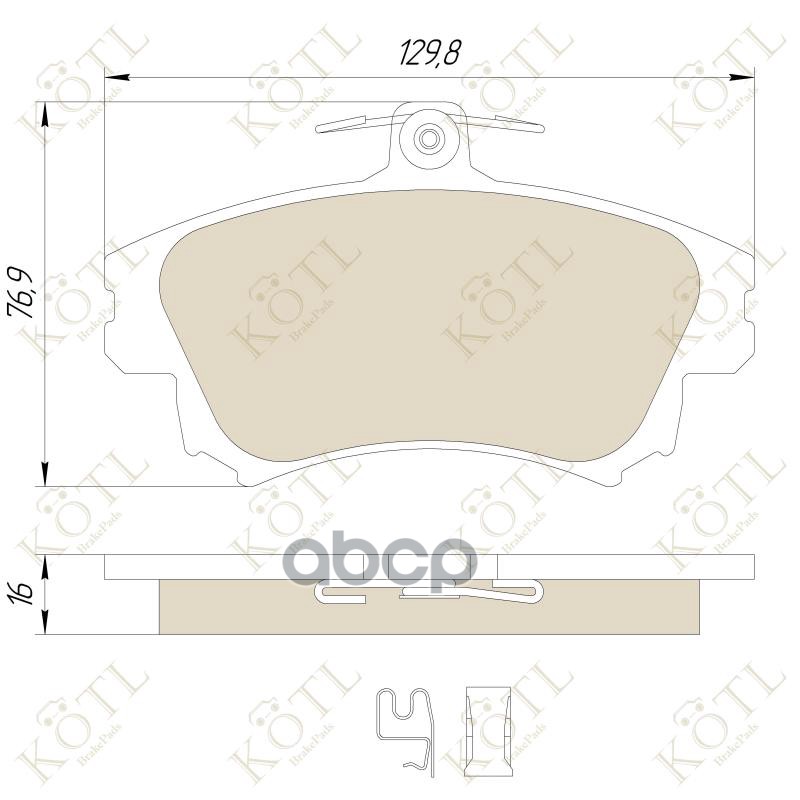 Колодки тормозные дисковые передние к-т MITSUBISHI CARISMA 95-06/COLT 04-/VOLVO S4 KOTL арт. 1313kt