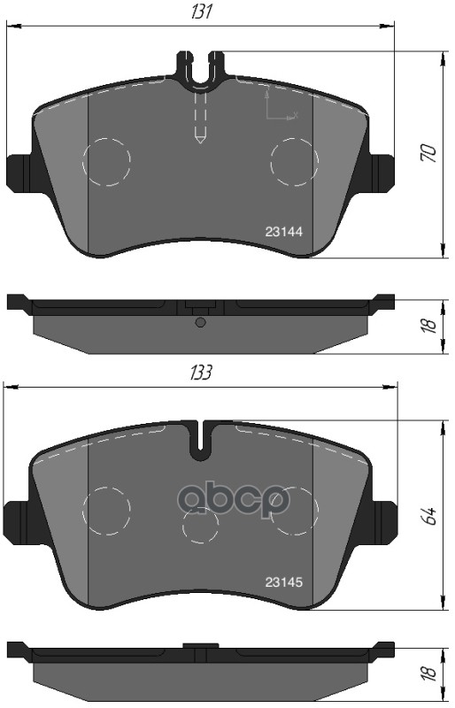 Колодки тормозные дисковые передние к-т MERCEDES W203/209 00- KOTL арт. 1413kt