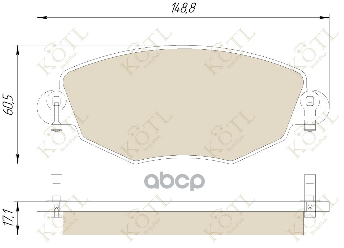 Колодки Тормозные Передние Ford Mondeo Iii Jaguar X-Type I KOTL арт. 1434kt