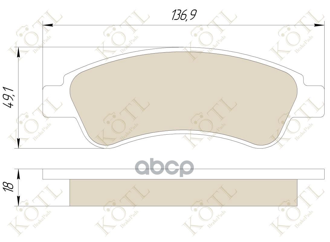 Колодки тормозные дисковые задние к-т CITROEN JUMPER/FIAT DUCATO/PEUGEOT BOXER ( KOTL арт. 1682kt