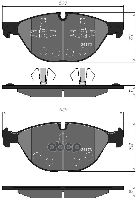 Колодки тормозные дисковые передние к-т BMW X5 E70 07-/X6 E71 -08.08 KOTL арт. 1728kt