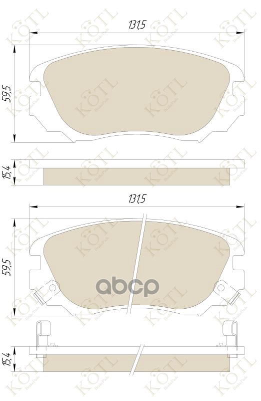 Колодки тормозные дисковые передние к-т OPEL INSIGNIA 08-/SAAB 9-5 10- R16 KOTL арт. 1782kt